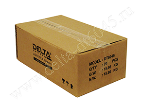 Упаковка аккумулятора Delta DT 6045. Фото №1
